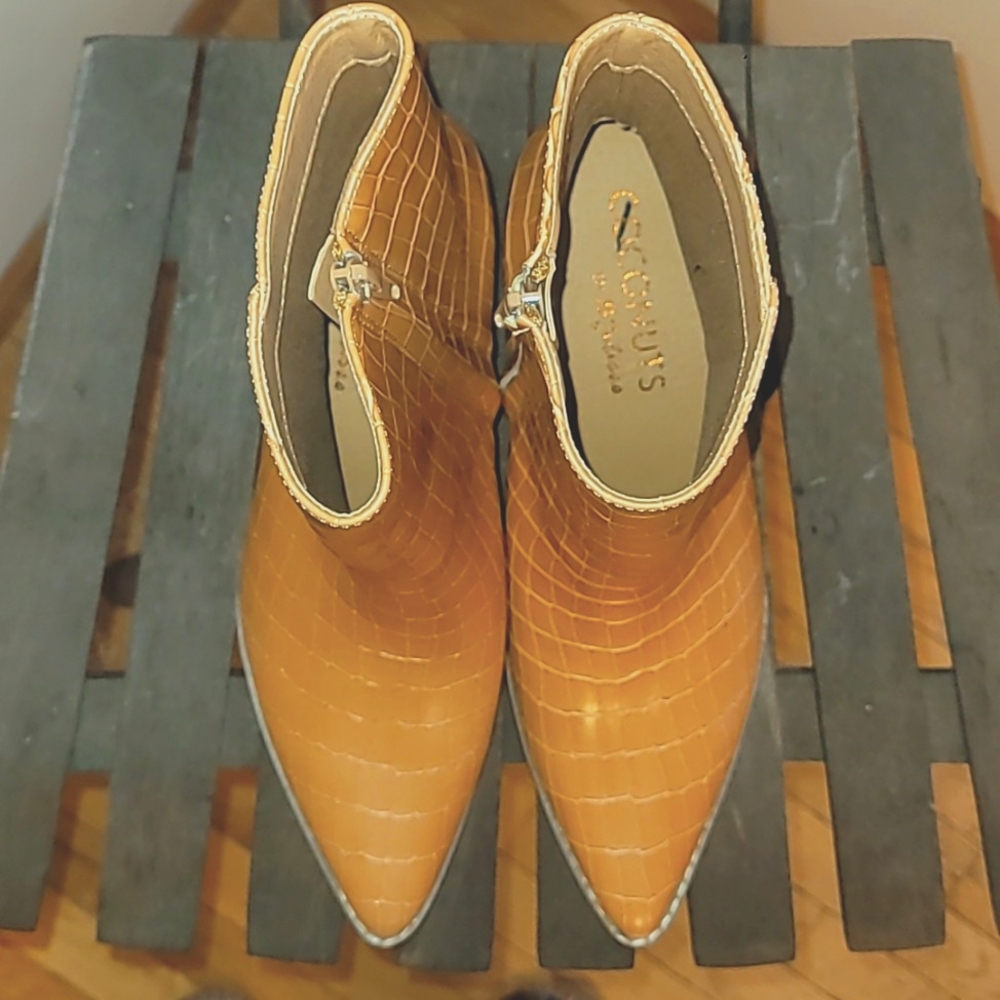 Coconuts by Matisse ankle boots tan crocodile